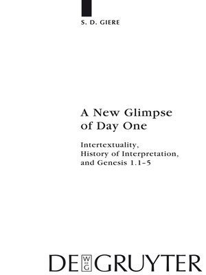 cover image of A New Glimpse of Day One